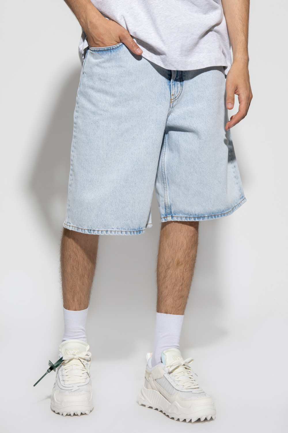 Light blue Loose-fitting denim shorts Off-White - Vitkac Canada